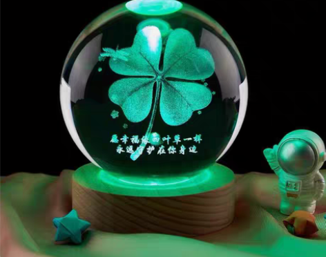 包邮宇宙系发光水晶球小夜灯高级感摆件送老公...