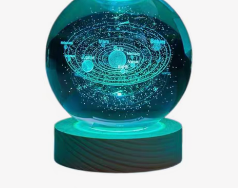 宇宙系发光水晶球小夜灯高级感摆件送老公男朋...
