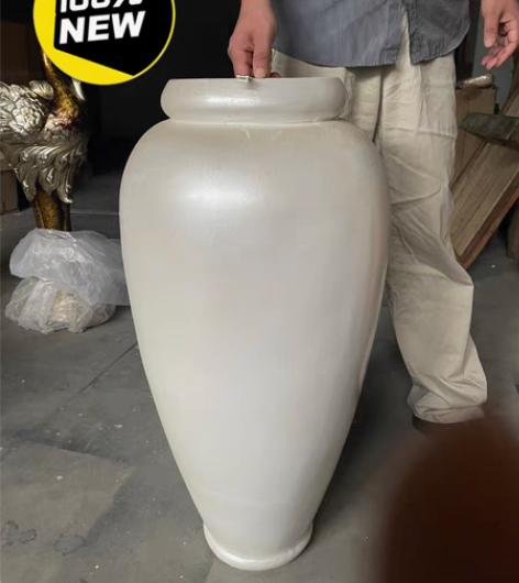 大型玻璃钢落地花瓶，商场店铺摆放全新，仓库...