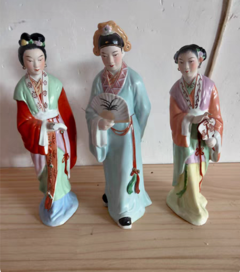 包邮567戏曲人物西厢记陶瓷摆件高32公分...