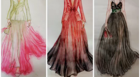 服装画/服装设计效果图手绘代画，马克笔/水...