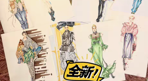 代画手绘 服装效果图 动画动漫  平面构成...