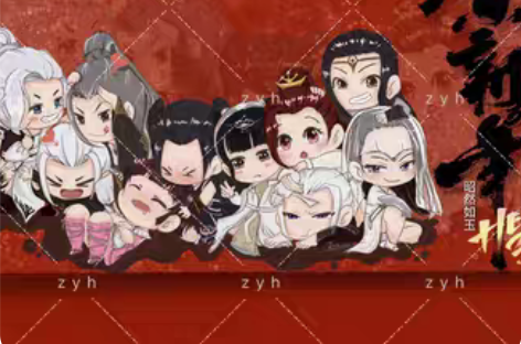 包邮Q版手绘头像~可爱卡通情侣画像定制~漫...