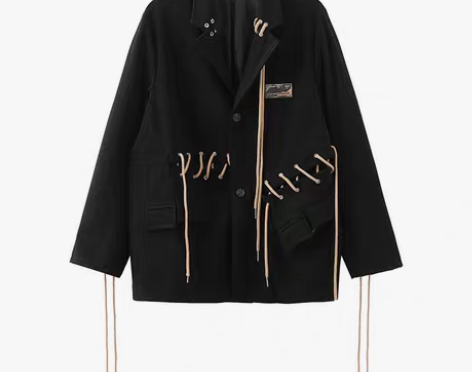 转卖UNKNOWTAL 重工穿绳解构拼接西...