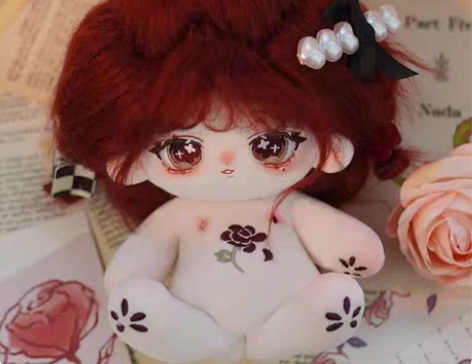 包邮【古力古力】正版玫瑰款款绵棉花娃娃女公...