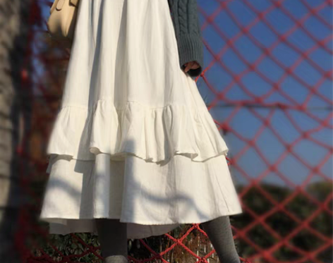 转卖半身长裙2021春夏女白裙子白色半身裙...