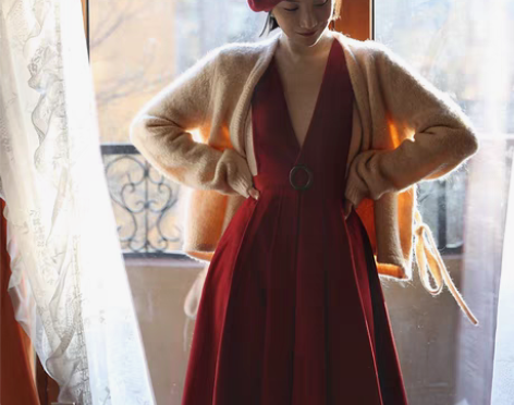 转卖Chings 复古显瘦高腰薄呢背带裙 ...