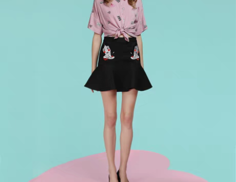 转卖JUNGLE ME鱼尾裙半身裙短款荷叶...