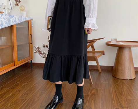 转卖春秋2022新款复古法式鱼尾裙高腰显瘦...