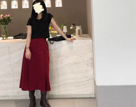 转卖BI入3色复古百褶半身伞裙 SUNNY...