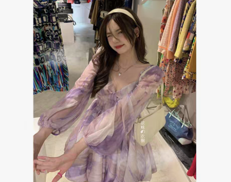 转卖自制【软】温柔仙子~韩风小众露背蓬蓬花...