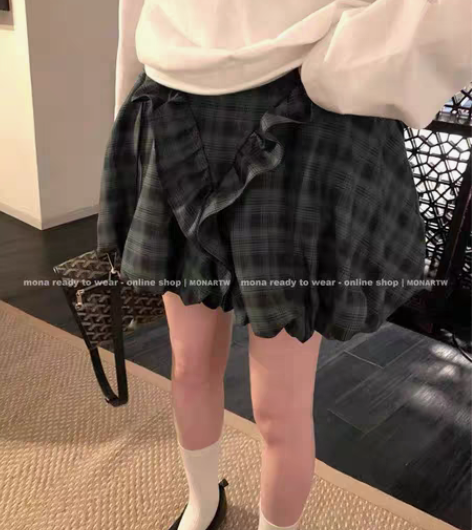 包邮MONA◆新款 别致独特花苞裙有内衬 ...