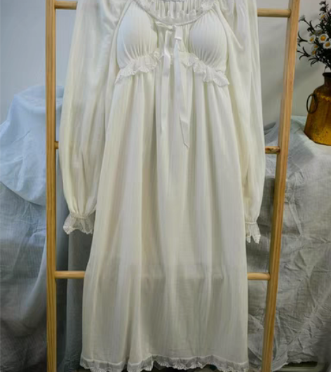 包邮纯欲风睡裙春秋女长袖可爱公主风网红同款...