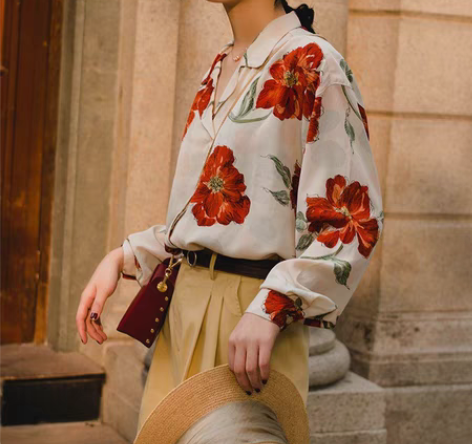 转卖全新黑色口袋半身裙和慵懒衬衫复古文艺风...