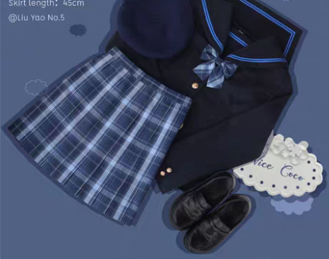 【xd直出】jk制服裙格裙可之奶丝海间浪9...