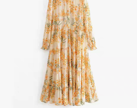 转卖【纯棉】【柔软舒适百褶裙】【度假风长裙...