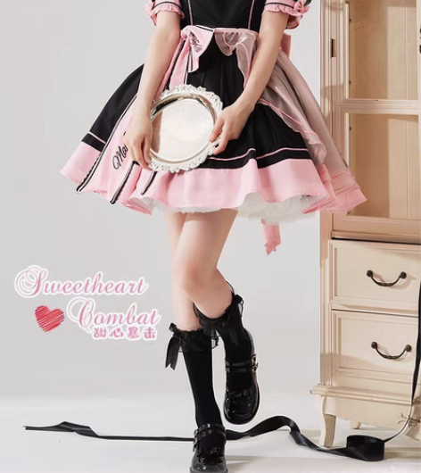 包邮猫与三町目lolita原创op呲甜短袖...