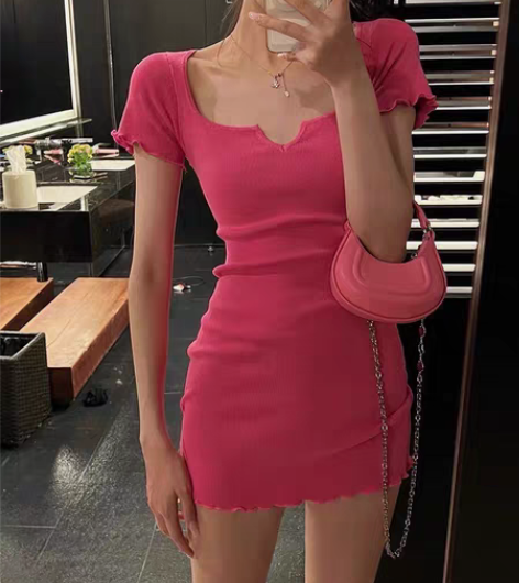 包邮IN MIMIFACE 性感纯欲玫红色...