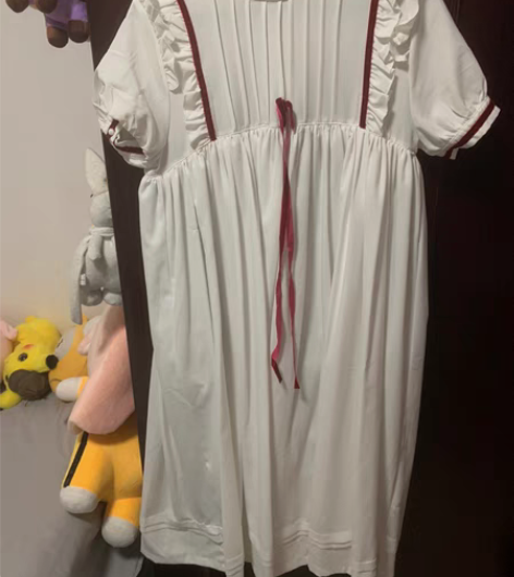 白色连衣裙 雪纺连衣裙 二次元 lolit...