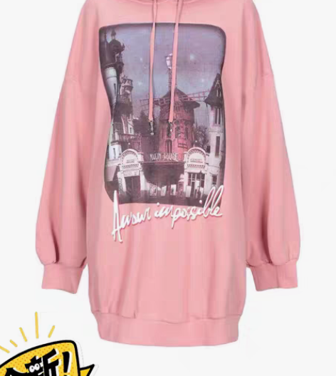 包邮pinko黑标联名款长款卫衣，全新 第...