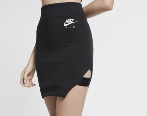 转卖Nike耐克大腿处绑带包臀运动风半身裙...