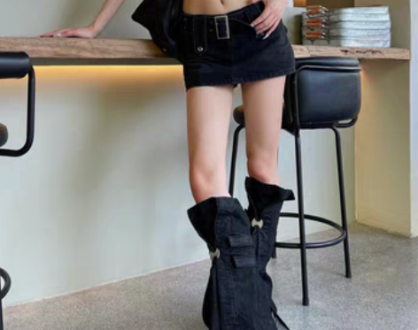 转卖0122stepll 辣妹低腰a字牛仔...