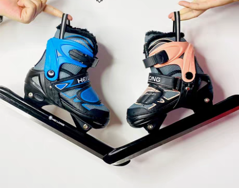 转卖黑龙速滑冰刀鞋儿童可调鞋码成人学生男加...