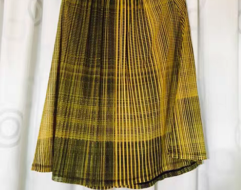 摇滚黄格中裙不规则色彩 摩洛哥 vinta...