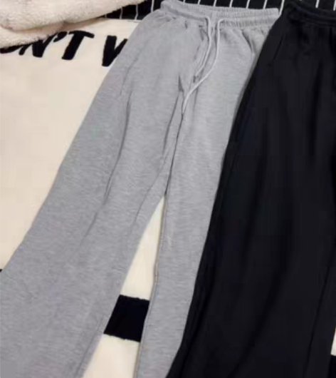 两条阔腿休闲裤 88不包邮 S码 一黑一灰...