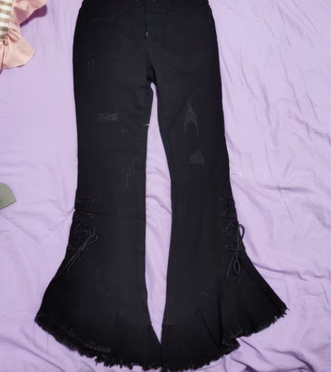 包邮loom va喇叭牛仔裤全新xs码，能...