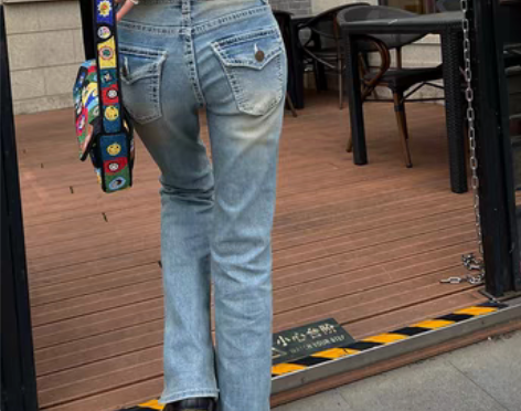 转卖微喇牛仔裤女2022年新款秋季休闲秋款...