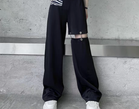 转卖辣妹休闲裤女春秋季高腰拖地裤2022新...