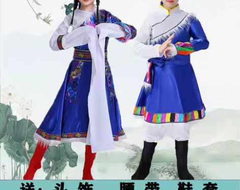 转卖藏族舞蹈服装演出服儿童秋季西藏走秀藏式...