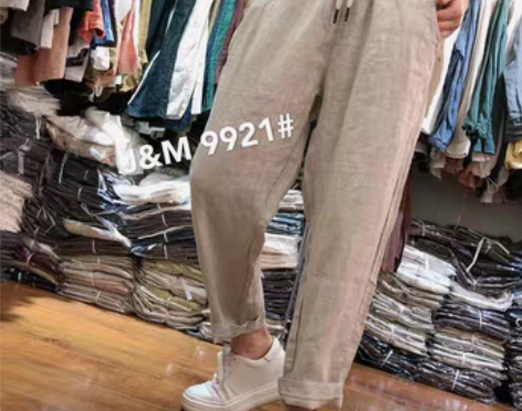 转卖春夏季新款棉麻裤文艺休闲宽松裤子女亚麻...