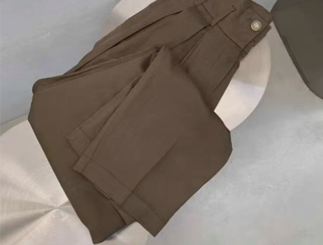 包邮魏秀 家棉麻裤L绿色高腰 低价出 魏秀...