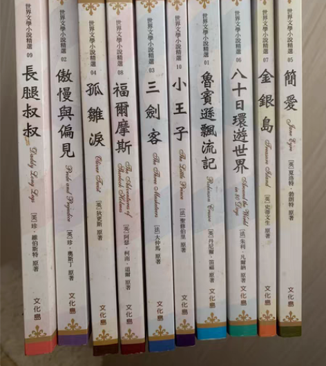 包邮世界文学小说集，全套十本 看过一次就放...
