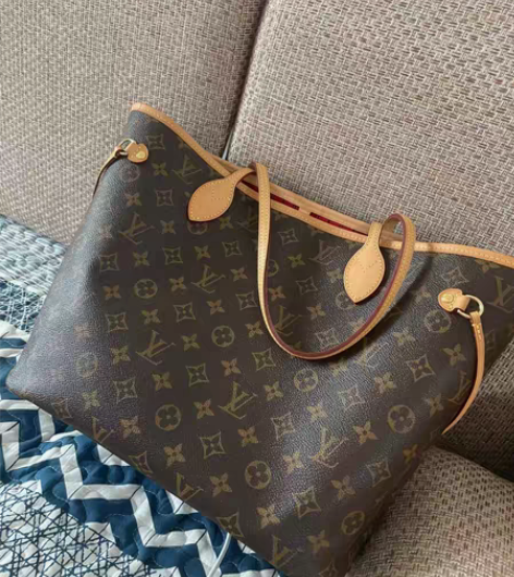 包邮lv 老花 neverfull 中号 ...