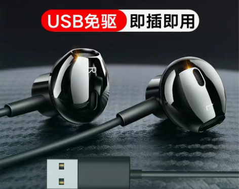 转卖【55盛典价】电脑耳机入耳式USB接口...