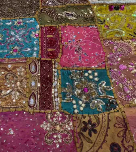 印度手工珠绣/刺绣画，74*96cm左右，...