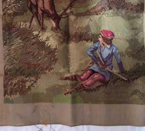 绒绣画：画面尺寸58x51公分、10目＋2...