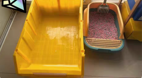 超大零件盒猫砂盆加高防外溅开放式零件盒猫砂...