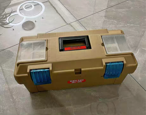 包邮德力西双层工具箱五金收纳盒加厚收纳箱大...