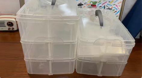 多格 零件盒 电子元件 乐高积木 小车 透...