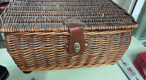 藤编收纳筐二个，42*34*21cm，无损...