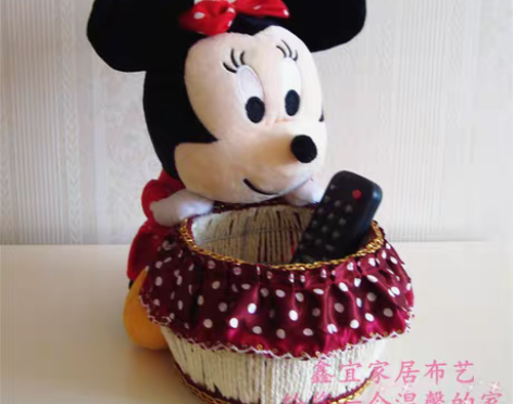 转卖卡通布艺桌面收纳筐 手机遥控器钥匙筐门...