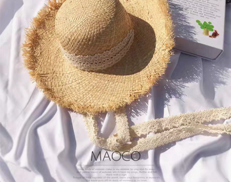 转卖海边草帽女小清新韩版百搭潮遮阳帽ins...
