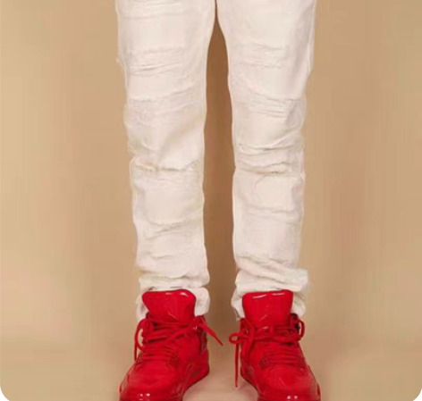 包邮LILWET  两色分舌立体刺绣修身破...