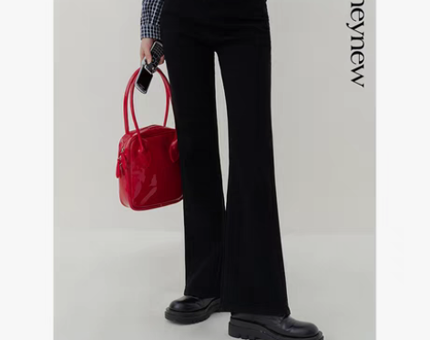 转卖LOVEHEYNEW美式复古高腰微喇直...