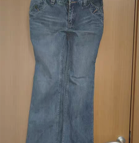 包邮以纯YISHION春季新款喇叭牛仔裤小...