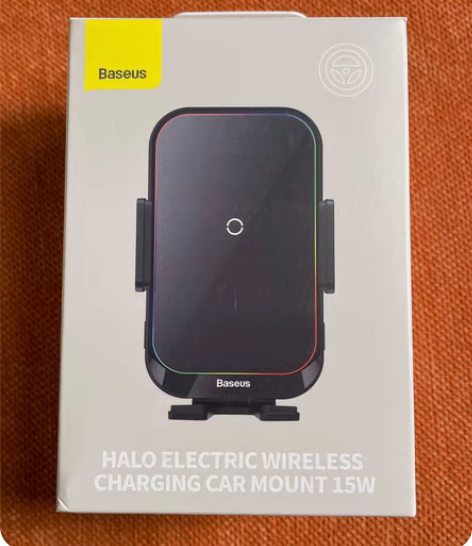 倍思车载手机架无线充电器华为快充苹果14汽...